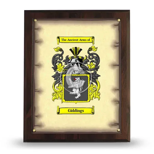 Giddings Coat of Arms Plaque