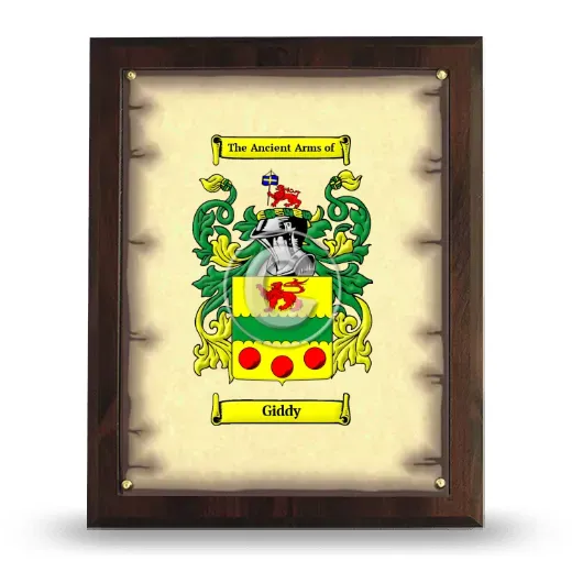 Giddy Coat of Arms Plaque