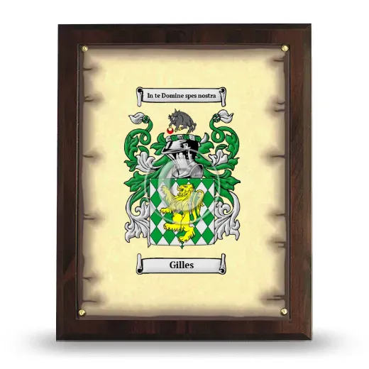 Gilles Coat of Arms Plaque