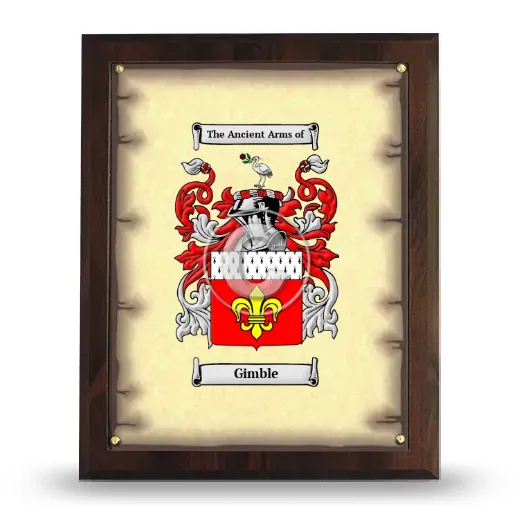 Gimble Coat of Arms Plaque