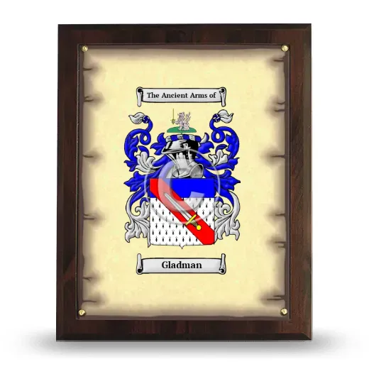 Gladman Coat of Arms Plaque