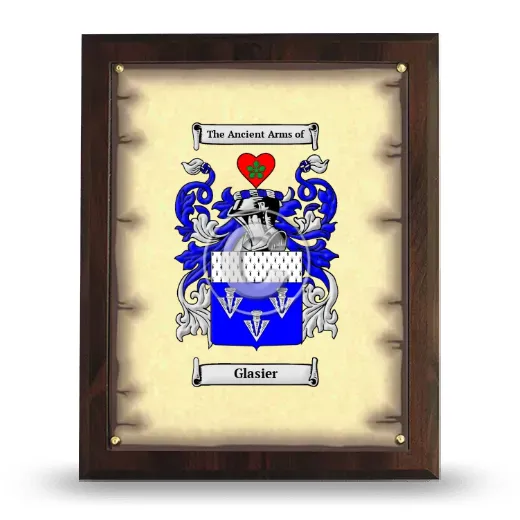 Glasier Coat of Arms Plaque