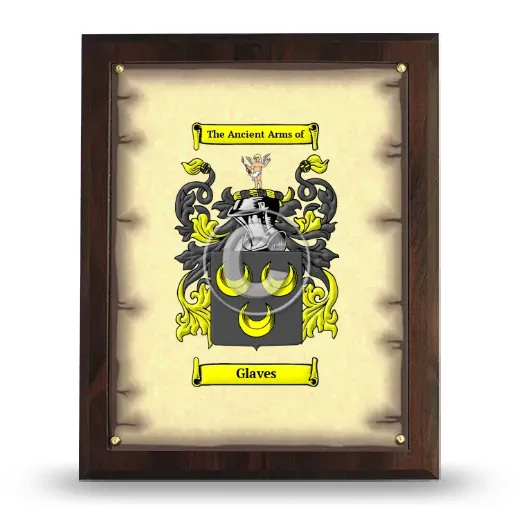 Glaves Coat of Arms Plaque