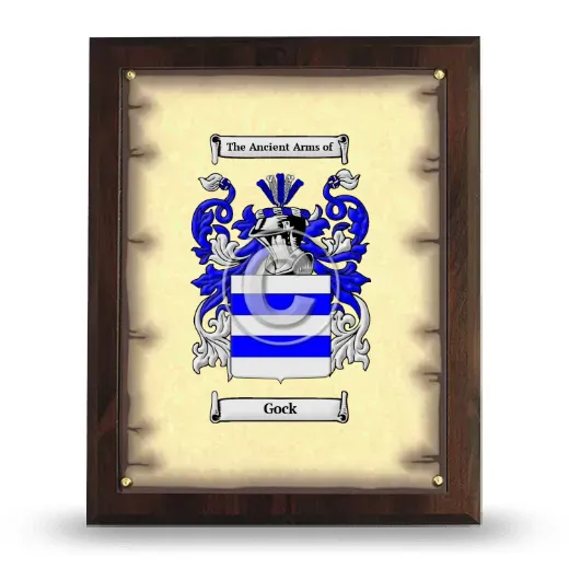 Gock Coat of Arms Plaque