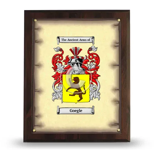 Goegle Coat of Arms Plaque