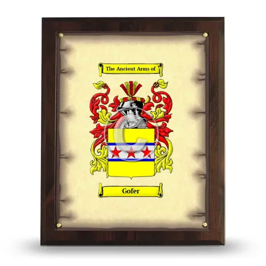 Gofer Coat of Arms Plaque