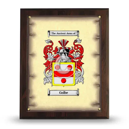 Golbe Coat of Arms Plaque