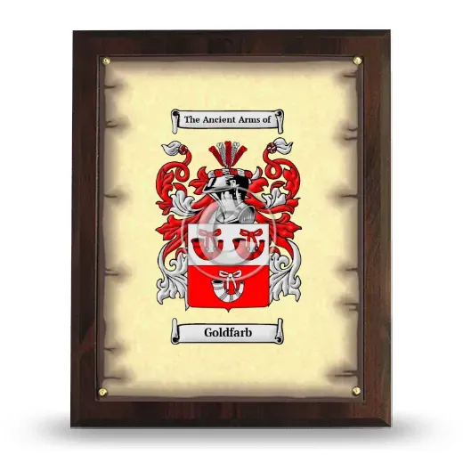 Goldfarb Coat of Arms Plaque
