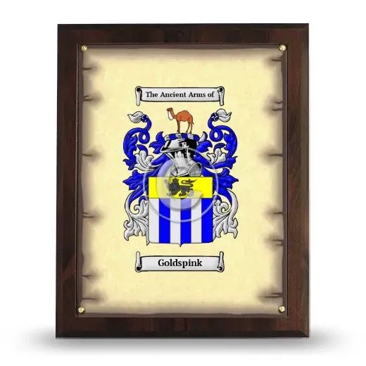 Goldspink Coat of Arms Plaque