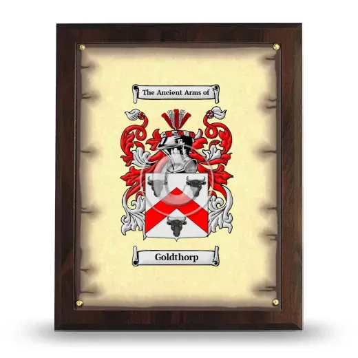 Goldthorp Coat of Arms Plaque