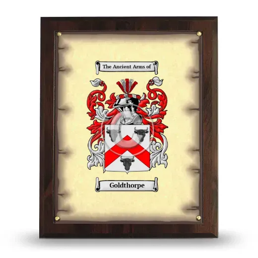 Goldthorpe Coat of Arms Plaque