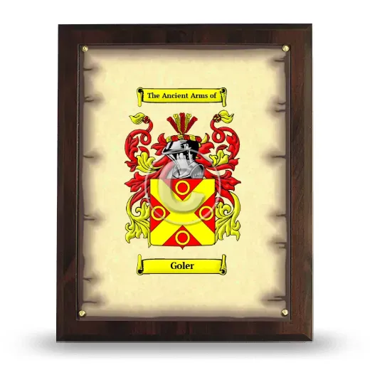 Goler Coat of Arms Plaque
