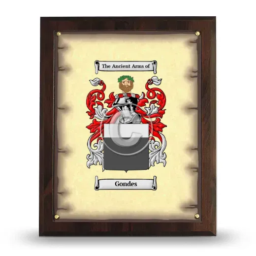 Gondes Coat of Arms Plaque