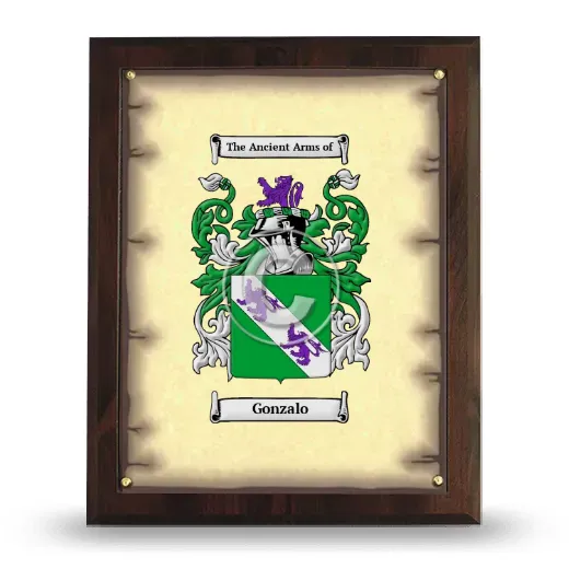Gonzalo Coat of Arms Plaque