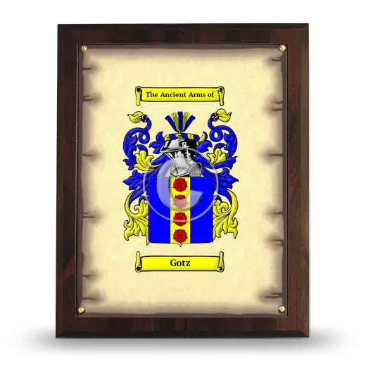 Gotz Coat of Arms Plaque