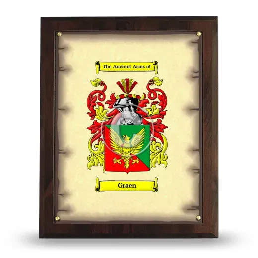 Graen Coat of Arms Plaque