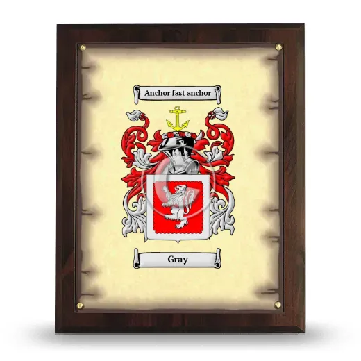 Gray Coat of Arms Plaque