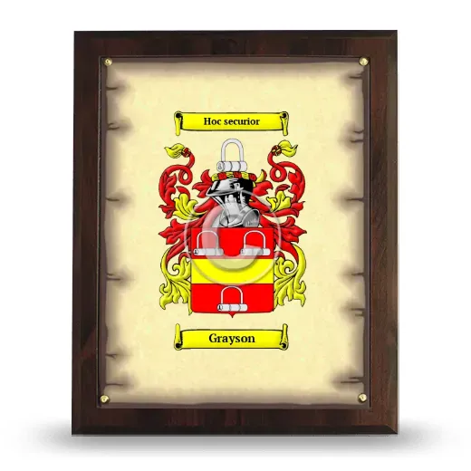 Grayson Coat of Arms Plaque