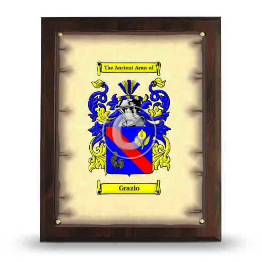 Grazio Coat of Arms Plaque