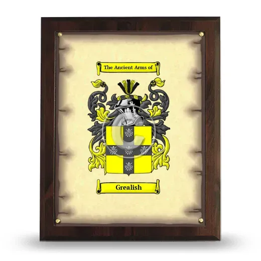 Grealish Coat of Arms Plaque