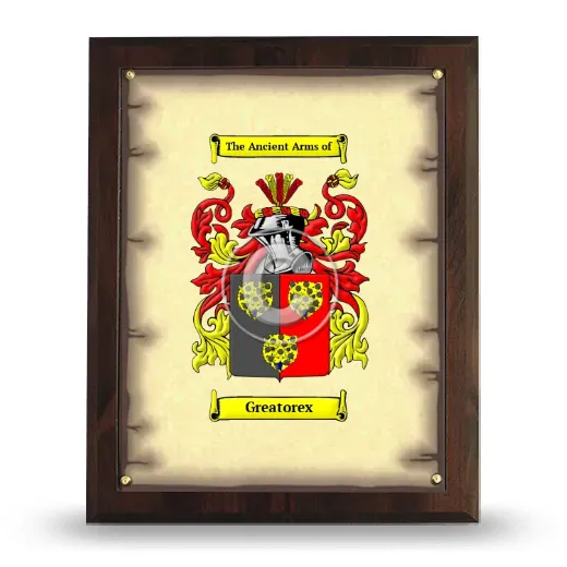 Greatorex Coat of Arms Plaque