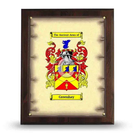 Greenhay Coat of Arms Plaque