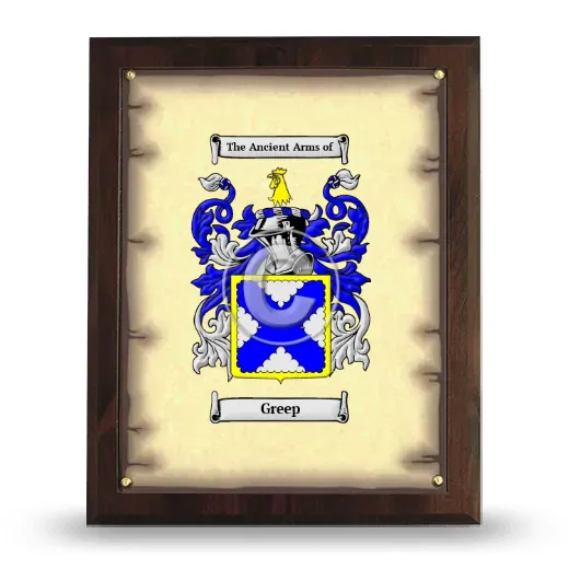 Greep Coat of Arms Plaque