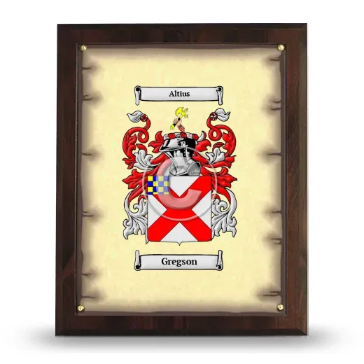 Gregson Coat of Arms Plaque