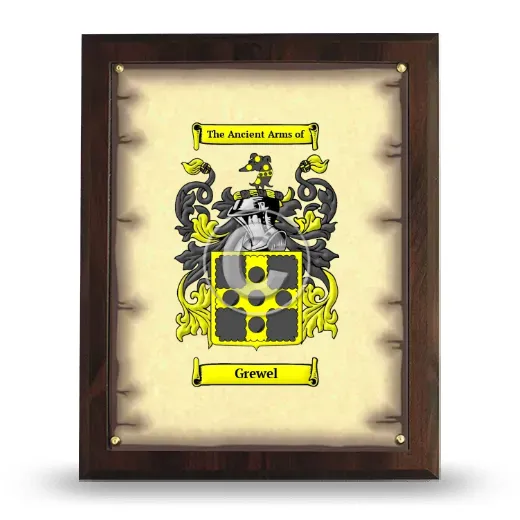 Grewel Coat of Arms Plaque