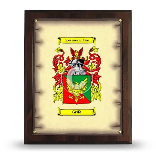 Grife Coat of Arms Plaque