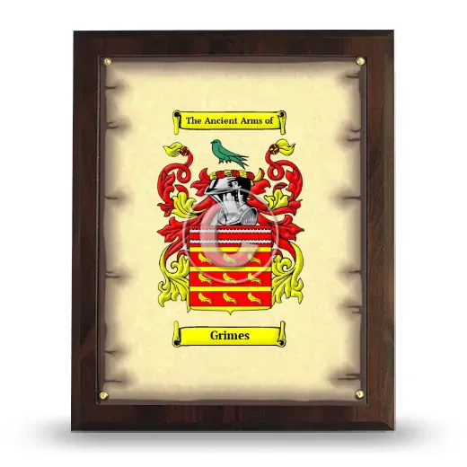 Grimes Coat of Arms Plaque