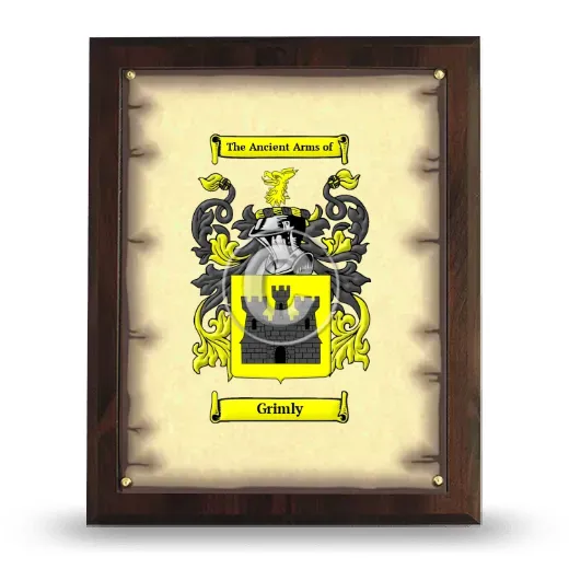 Grimly Coat of Arms Plaque