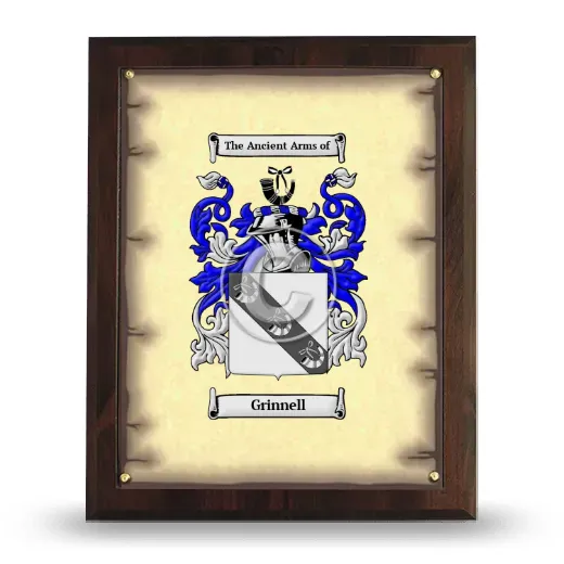 Grinnell Coat of Arms Plaque