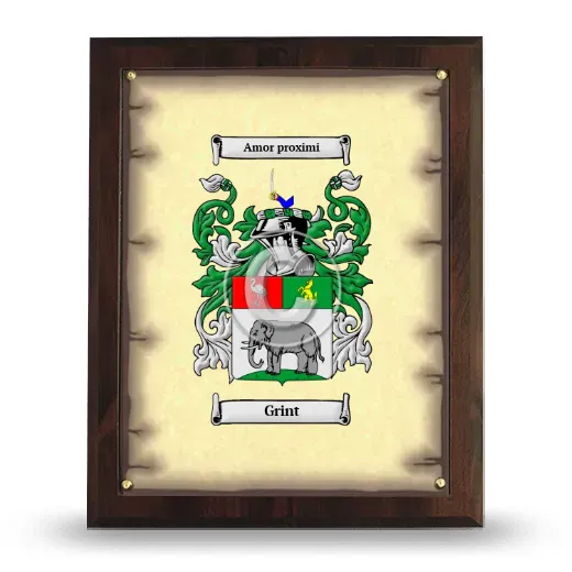Grint Coat of Arms Plaque