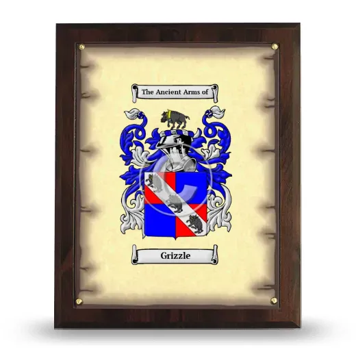 Grizzle Coat of Arms Plaque