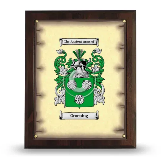 Groening Coat of Arms Plaque