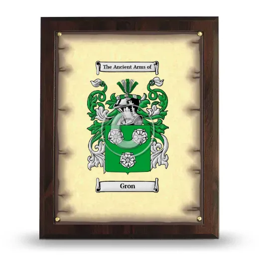 Gron Coat of Arms Plaque