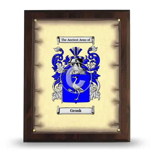 Gronk Coat of Arms Plaque