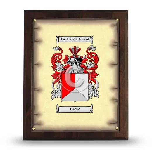 Grow Coat of Arms Plaque