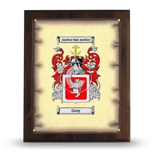 Groy Coat of Arms Plaque