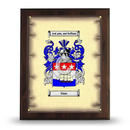 Gun Coat of Arms Plaque