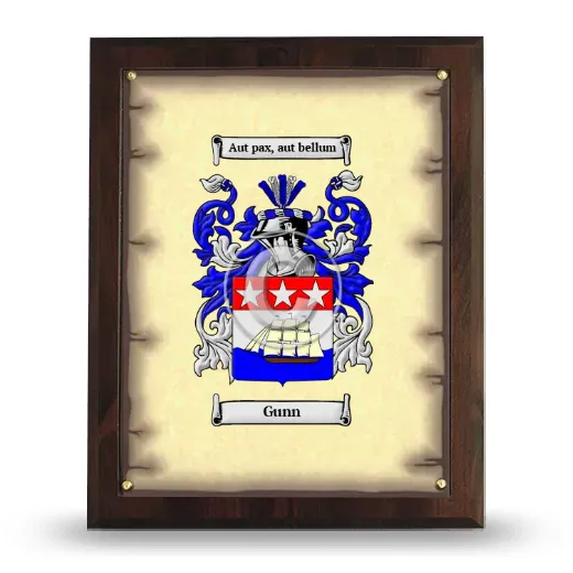 Gunn Coat of Arms Plaque