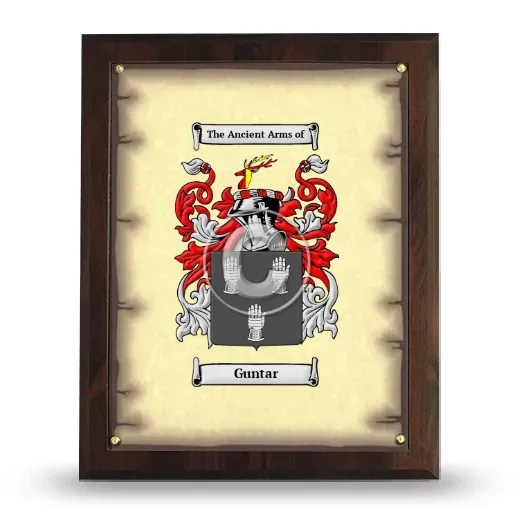 Guntar Coat of Arms Plaque