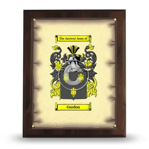 Gurdon Coat of Arms Plaque