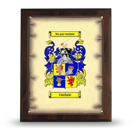 Guthrie Coat of Arms Plaque