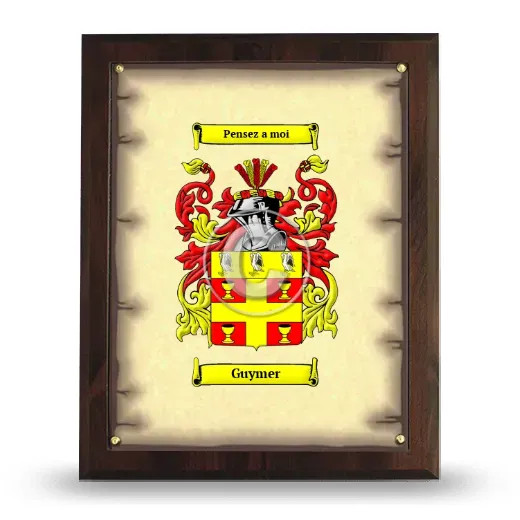 Guymer Coat of Arms Plaque