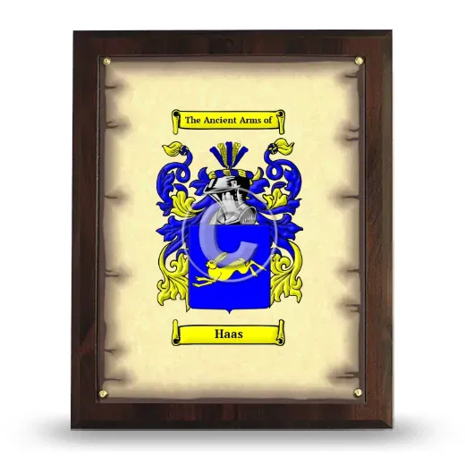 Haas Coat of Arms Plaque