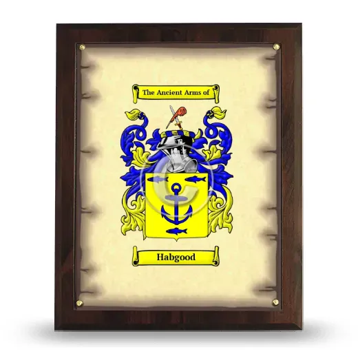 Habgood Coat of Arms Plaque