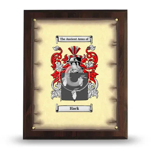 Hack Coat of Arms Plaque