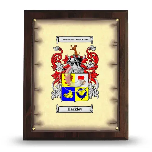 Hackley Coat of Arms Plaque